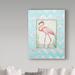 Bay Isle Home™ 'Flamingo' Acrylic Painting Print on Wrapped Canvas in White/Black | 47 H x 35 W x 2 D in | Wayfair 0C6110C9FA724BC9B3AA8FB07708822A