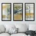 Ebern Designs 'Reflections I' Acrylic Painting Print Multi-Piece Image Plastic/Acrylic in Gray/Yellow | 25.5 H x 40.5 W x 1 D in | Wayfair
