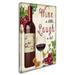 Fleur De Lis Living Wine 1 by Jean Pluot - Wrapped Canvas Graphic Art Print Canvas in White | 47 H x 30 W x 2 D in | Wayfair