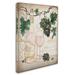 Fleur De Lis Living 'Chateau Plout Wine 1' Graphic Art Print on Wrapped Canvas in Green/Pink/White | 24 H x 18 W x 2 D in | Wayfair