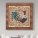 Trademark Fine Art 'Old World Le Coq 2' Vintage Advertisement on Wrapped Canvas in Blue/Red | 14 H x 14 W x 2 D in | Wayfair ALI37395-C1414GG