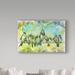 Winston Porter 'Birds on Wire Flowers' Graphic Art Print on Wrapped Canvas in White | 30 H x 47 W x 2 D in | Wayfair