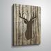 Millwood Pines 'Deer in Trees' - Print on Canvas Metal in Brown/Gray/Green | 32 H x 24 W x 2 D in | Wayfair 21D2FABB8CF04BDA8FA4E7747273AB39