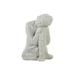 World Menagerie Leist Ceramic Sitting Buddha Figurine Porcelain/Ceramic in Gray | 6.75 H x 4.75 W x 4.75 D in | Wayfair