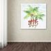 The Holiday Aisle® 'Xmas Palm Trees' Graphic Art Print on Wrapped Canvas Canvas | 18 H x 18 W x 2 D in | Wayfair 2F63767982394F48B519497AA6F26CFB