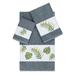 Bay Isle Home™ Zoe 100% Turkish Cotton Embellished 3 Piece Towel Set Turkish Cotton in Gray/Blue | 27 W in | Wayfair