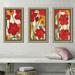 Winston Porter 'Picking Flowers' Acrylic Painting Print Multi-Piece Image Plastic/Acrylic in Green/Orange/Red | 27.5 H x 46.5 W x 0.75 D in | Wayfair