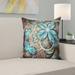 The Twillery Co.® Corwin Abstract Colorful Fractal Flowers w/ Shade Pillow Polyester/Polyfill blend | 18 H x 18 W x 5 D in | Wayfair