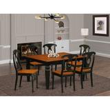 Darby Home Co Beley 7 - Piece Extendable Butterfly Leaf Rubberwood Solid Wood Dining Set Wood in Brown | Wayfair DABY5564 39638876
