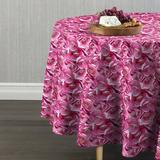 House of Hampton® Maxton Blossoms Tablecloth Polyester in Gray/Pink | 84 D in | Wayfair 08E7449D36D549EEAA961F88ABB1EB64