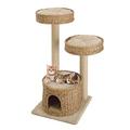 Ferplast 74064000 Katzenmöbel Amir, aus Holz un dmit Kratzfläche, Maße: 50 x 50 x 102,5 cm