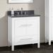 Wade Logan® Anjelita 31" Single Bathroom Vanity Set Wood/Stone in White | 34.8 H x 31 W x 22 D in | Wayfair 20CB5DE257F14026AF4411E3FA75B4DA