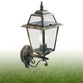 Searchlight New Orleans Cast Aluminium Black/Gold Finish Outdoor Wall Lantern, 1521