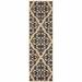 White 27 x 0.5 in Area Rug - Charlton Home® Hargraves Floral Sand/Charcoal Gray Indoor/Outdoor Area Rug Polypropylene | 27 W x 0.5 D in | Wayfair
