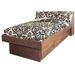Loon Peak® Branton Twin Storage Platform Bed in Brown | 18 H x 42 W x 77 D in | Wayfair 27EA1D56919B40B8A88EC42047BB0AA2