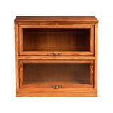 Loon Peak® Mobley 36" W Solid Wood Barrister Bookcase Wood in White/Black | 64 H x 36 W x 13 D in | Wayfair 74C589E62E41435D83BCF6827B4D7D33