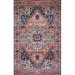 Blue/Green 96 x 0.13 in Area Rug - Justina Blakeney x Loloi Cielo Oriental Turqoise/Royal Blue/Coral Area Rug Polyester | 96 W x 0.13 D in | Wayfair