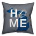 Ebern Designs Daniel Detroit Home Football Indoor/Outdoor Throw Pillow Polyester/Polyfill blend | 18 H x 18 W x 1.5 D in | Wayfair