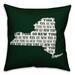 Ebern Designs Eirwen Go New York Indoor/Indoor/Outdoor Throw Pillow Polyester/Polyfill blend in Green | 18 H x 18 W x 1.5 D in | Wayfair