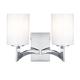 Searchlight 4992-2CC Gina Wall Light with White Glass Shade