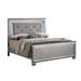 Rosdorf Park Sidney Tufted Standard Bed Wood & /Upholstered/Faux leather in Gray | 65 H x 79.5 W x 99.88 D in | Wayfair