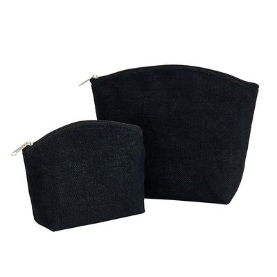 Set of 2 Ballard Jute Cosmetic Bags - Black - Ballard Designs