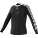 adidas Damen 3-Streifen Longsleeve, Black, 32