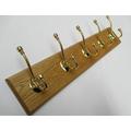 Ironmongery World® 9 sizes SOLID OAK WOODEN HANDMADE COAT RACK HANGER HANGING PEGS BOARD RAIL 130 (PB 7 HOOKS-78CM)