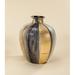 Artmax Gray/Gold/Silver 15" Porcelain Table Vase in Gray/Yellow | 15 H x 11.5 W x 11.5 D in | Wayfair AD3018-140