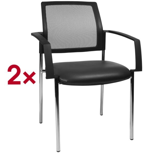 Topstar 2er-Set Stapelstühle »BtoB 10« Softex schwarz, 48x47 cm