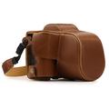 MegaGear MG1448 Canon EOS M50 (15-45mm) Ever Ready Leather Camera Case and Strap - Light Brown