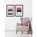 Orren Ellis and Red Diptych - 2 Piece Picture Frame Print Set Paper in Black | 60 H x 45 W x 1.5 D in | Wayfair 0499AB229EC54B3D894B41F5B26D79BD