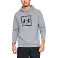 Under Armour Herren Rival Fleece Box Logo Hoodie, sportlicher Kapuzenpullover, robustes und dehnbares Sweatshirt für Männer mit loser Passform