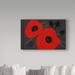 Ebern Designs 'Two Beauties Rouges' Graphic Art Print on Wrapped Canvas in Black/Red | 12 H x 19 W x 2 D in | Wayfair