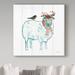 The Holiday Aisle® Holiday Farm Animals III - Graphic Art Print on Canvas in Black | 35 H x 35 W x 2 D in | Wayfair