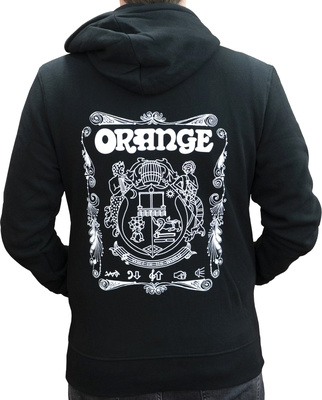 Orange Hoody Logo Black XL
