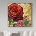 Winston Porter 'Rouge From The Garden Ii' by Art Licensing Studio - Wrapped Canvas Graphic Art Print Canvas in Black | 35 H x 35 W x 2 D in | Wayfair