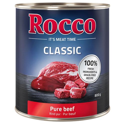 12 x 800g Classic Rind Pur Rocco Hundefutter, Frostfutter