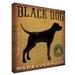 Winston Porter Black Dog at Show v2 by Ryan Fowler - Graphic Art Print on Canvas in Black/Brown/Yellow | 24 H x 24 W x 2 D in | Wayfair