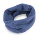 Love Cashmere Ladies Checked 100% Cashmere Snood - Denim Blue - made in Scotland - RRP £99