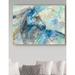 Wrought Studio™ 'Paloma Blue' Acrylic Painting Print on Wrapped Canvas in White/Black | 35 H x 47 W x 2 D in | Wayfair