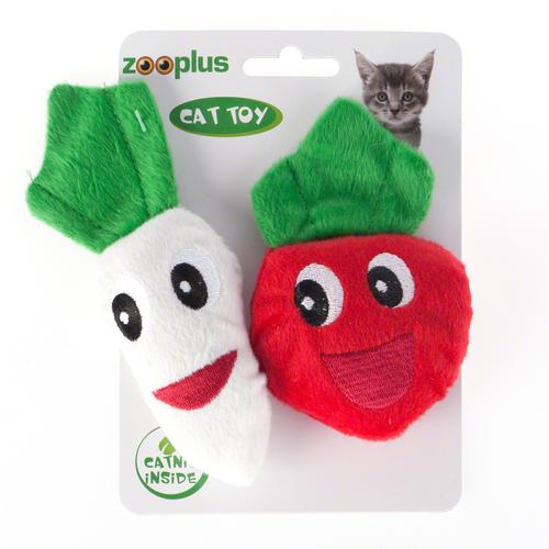Katzenspielzeug Catnip Veggies - 2 x 2 Stück (13 + 15 cm)