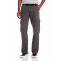 Wrangler Authentics Men's Premium Relaxed Fit Straight Leg Cargo Pant, Anthracite Twill, 36W x 30L