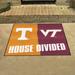 FANMATS House Divided - Tennessee/Virginia Tech 42.5 in. x 33.75 in. Non-Slip Indoor Only Door Mat Synthetics in Brown/Orange/Red | Wayfair 18597