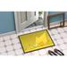 East Urban Home 27 in. x 18 in. Non-Slip Indoor Only Door Mat Synthetics in Yellow | Wayfair 5E535988CB0D45E498A9BB669382C3A2