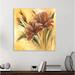 Winston Porter 'Fleur Brune I' Acrylic Painting Print on Wrapped Canvas in Green/Yellow | 18 H x 18 W x 1.5 D in | Wayfair