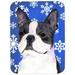 The Holiday Aisle® The Holiday Aisle Ashlynn Boston Terrier Glass Cutting Board Glass | 0.15 H x 11.25 W in | Wayfair