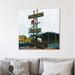 Winston Porter 'Holbrook Inn Motel Arizona' Acrylic Painting Print on Wrapped Canvas in Blue/Green/Red | 18 H x 18 W x 1.5 D in | Wayfair