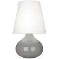 Robert Abbey June 23 1/2" Oyster Shade Smokey Taupe Ceramic Lamp