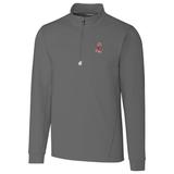 Men's Cutter & Buck Gray Washington State Cougars Big Tall College Vault Traverse Quarter-Zip Pullover Jacket